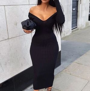 KNIT DRESS BLACK
